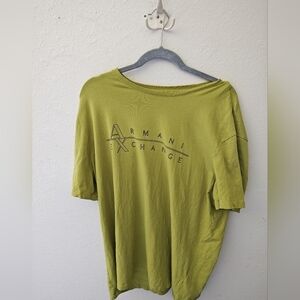 Armani Exchange Men's Yellow T-shirt
